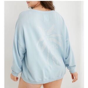 Aerie Soft Blue Oversized Crew, Women’s M